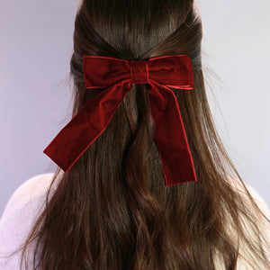 Red Velvet Hair Bow