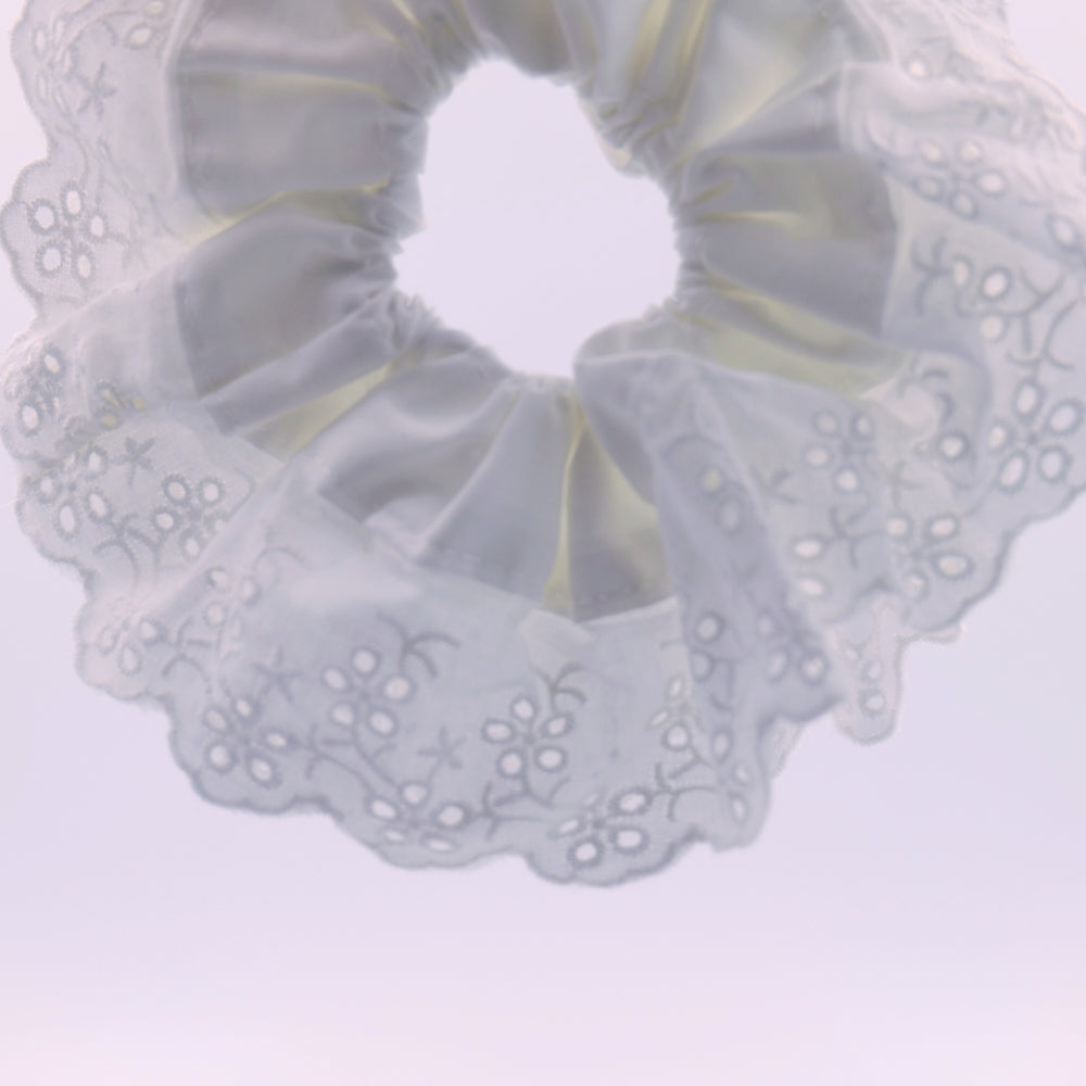 White Lace Scrunchie