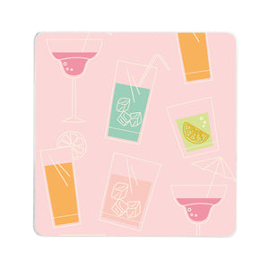 Cocktail Mix Square Coaster