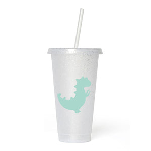 Dinosaurs Frosted Glitter Tumbler Cup