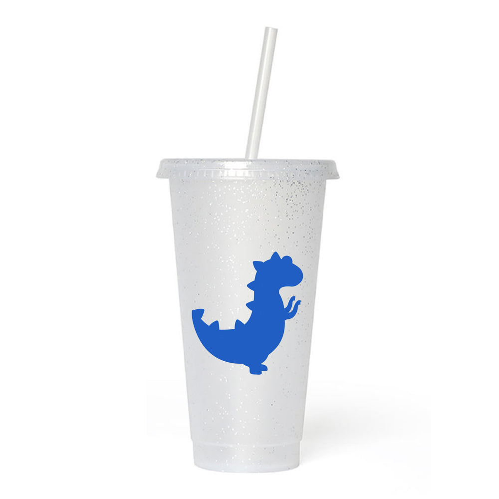 Dinosaurs Frosted Glitter Tumbler Cup