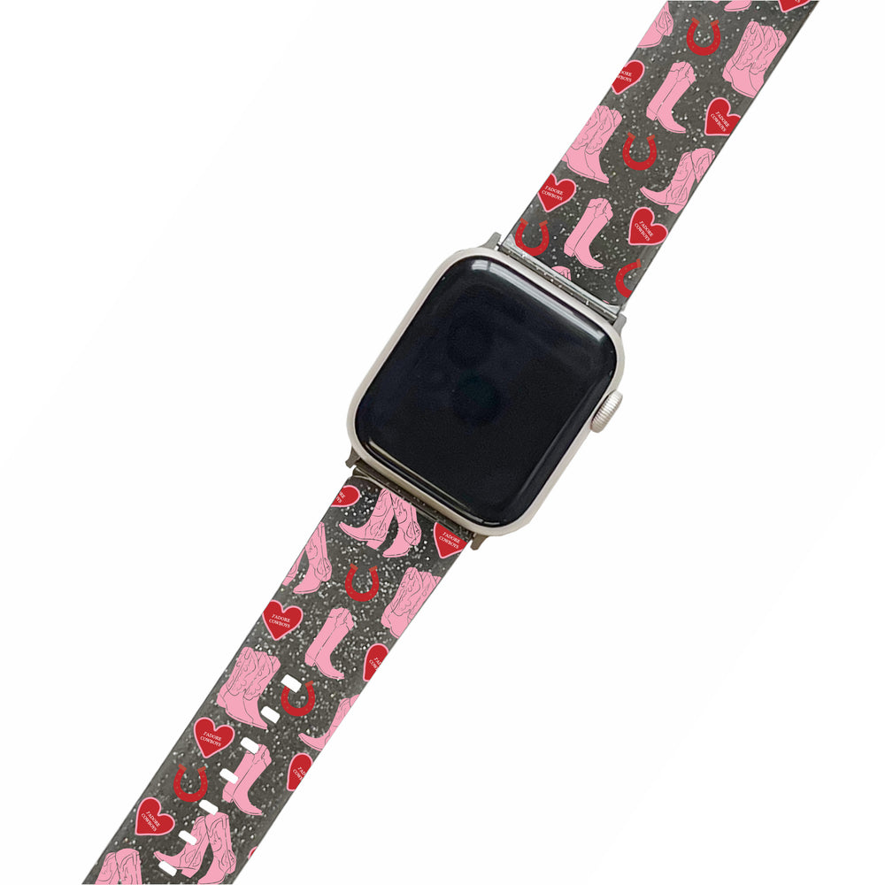 Cowgirl Black Glitter Smartwatch Strap