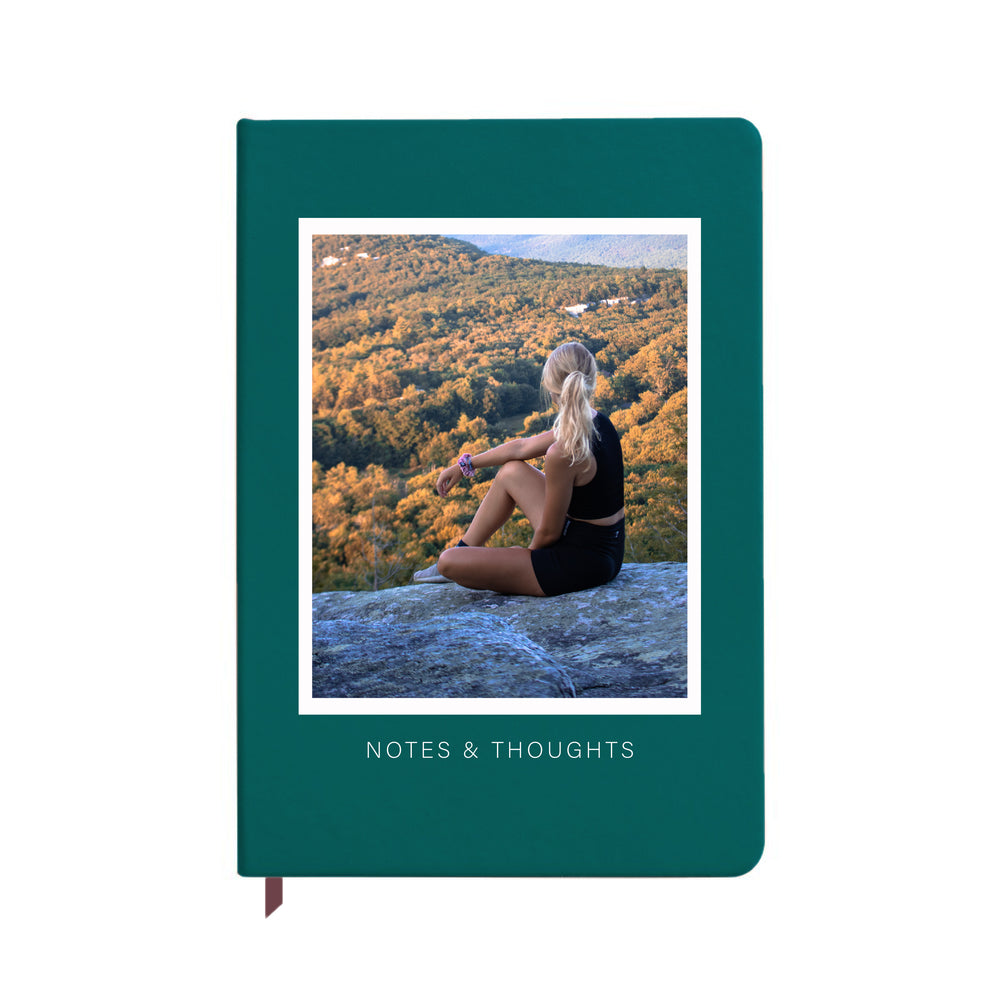 Personalised Square Photo Teal Notebook