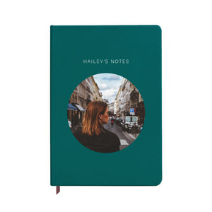 Personalised Photo Teal Notebook