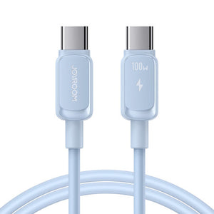 Blue 100W USB-C to USB-C Charge and Sync Cable - 1.2m