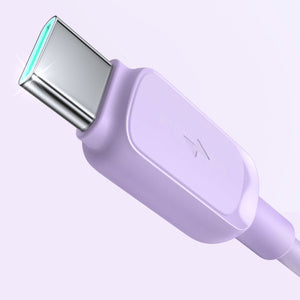 Purple 1.2m USB to USB-C Charge and Sync Cable