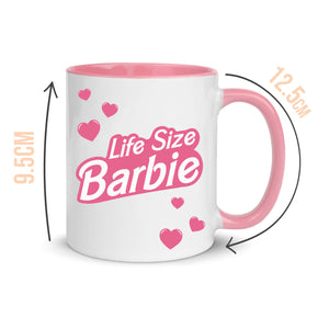 Life Size Barbie Pink Handle Mug