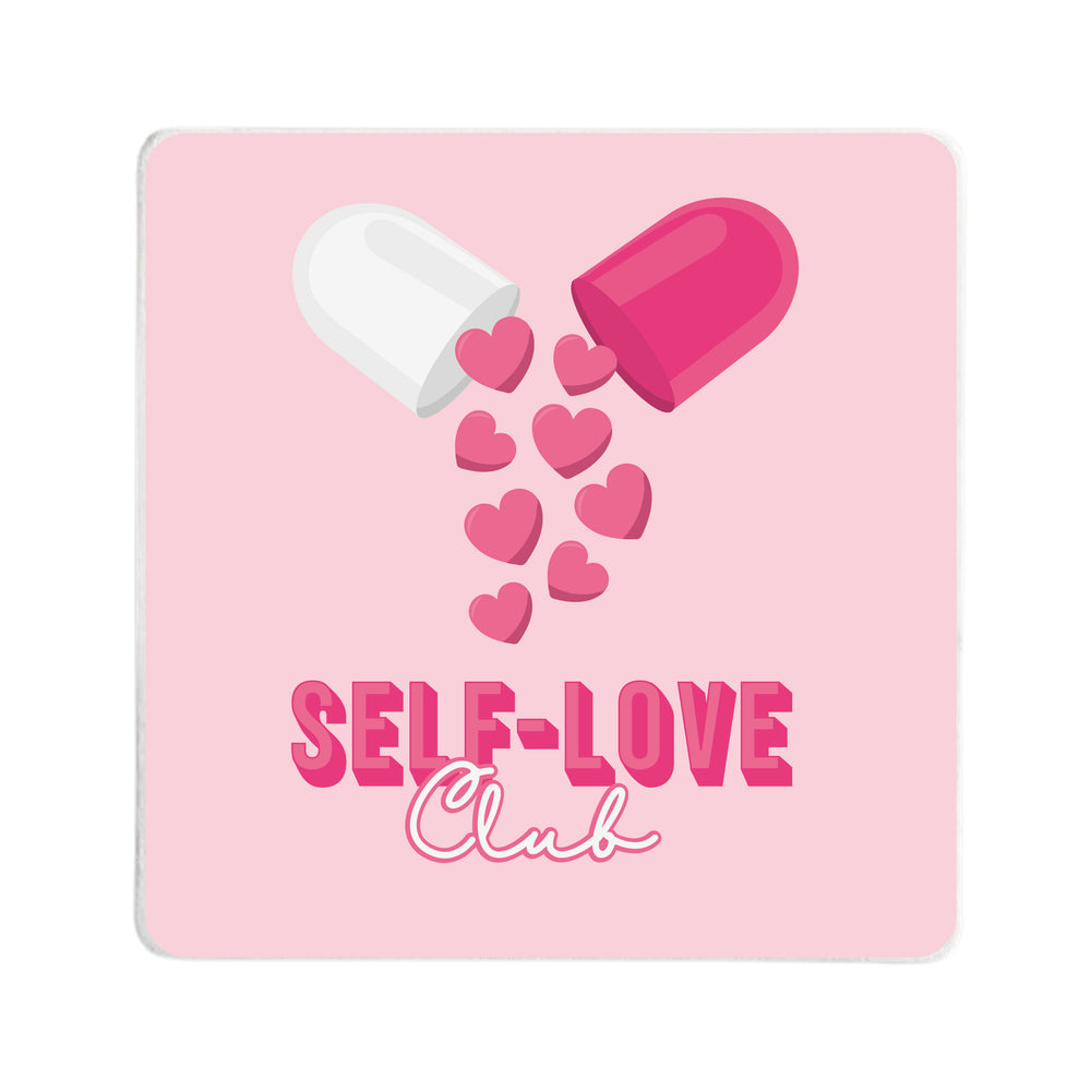 __Lifeis_beautiful__ x LoveCases Self Love Club Square Coaster
