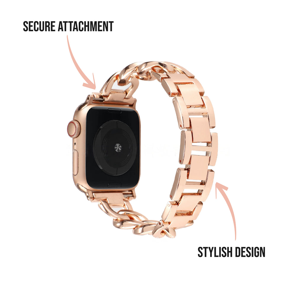 Rose Gold Metal Apple Watch Strap