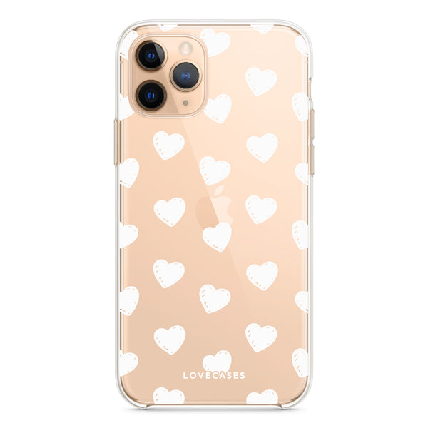 White Hearts Phone Case – LoveCases
