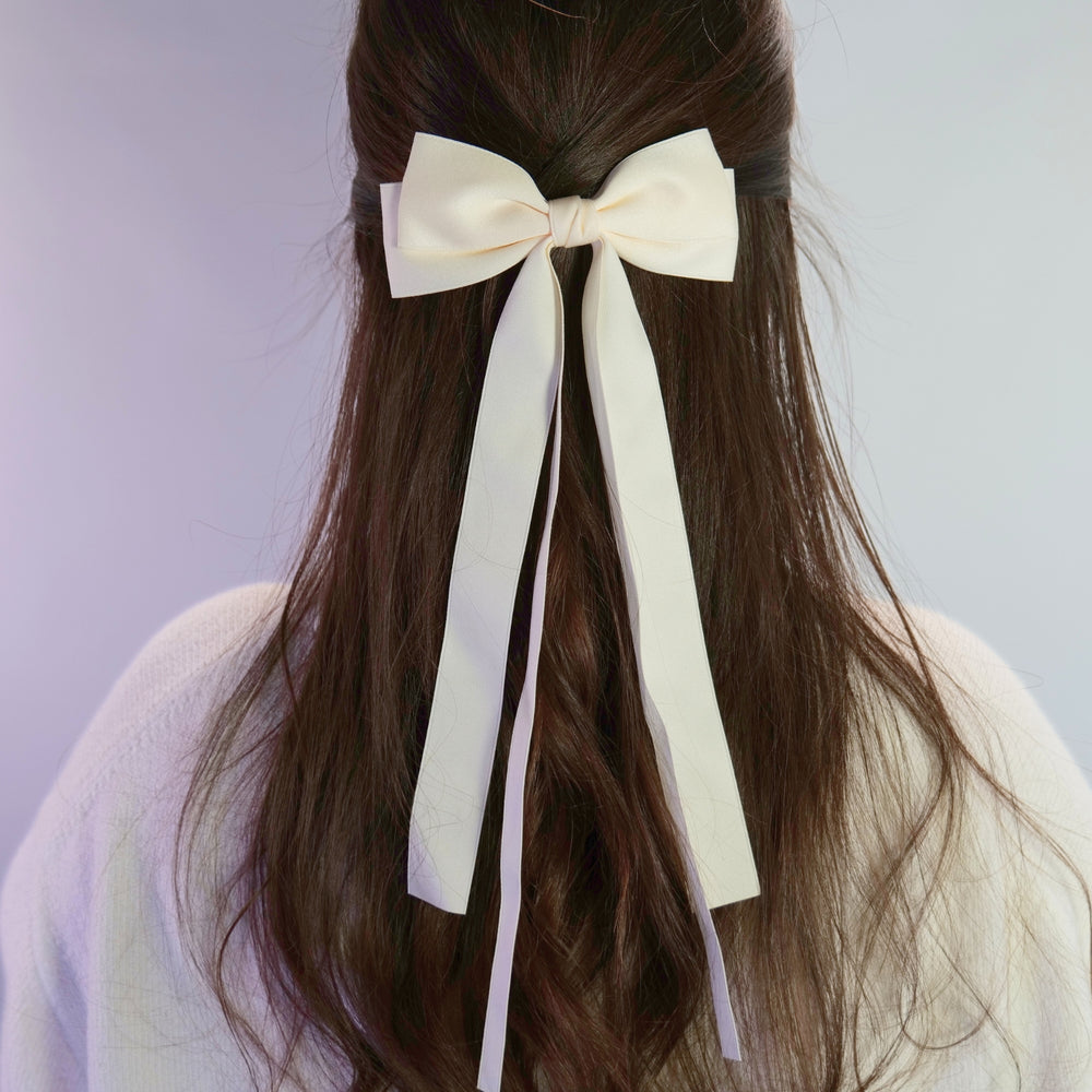 Cream Hair Bow