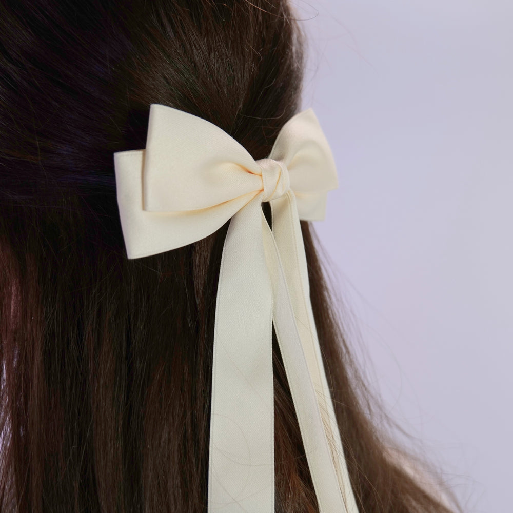 Cream Hair Bow