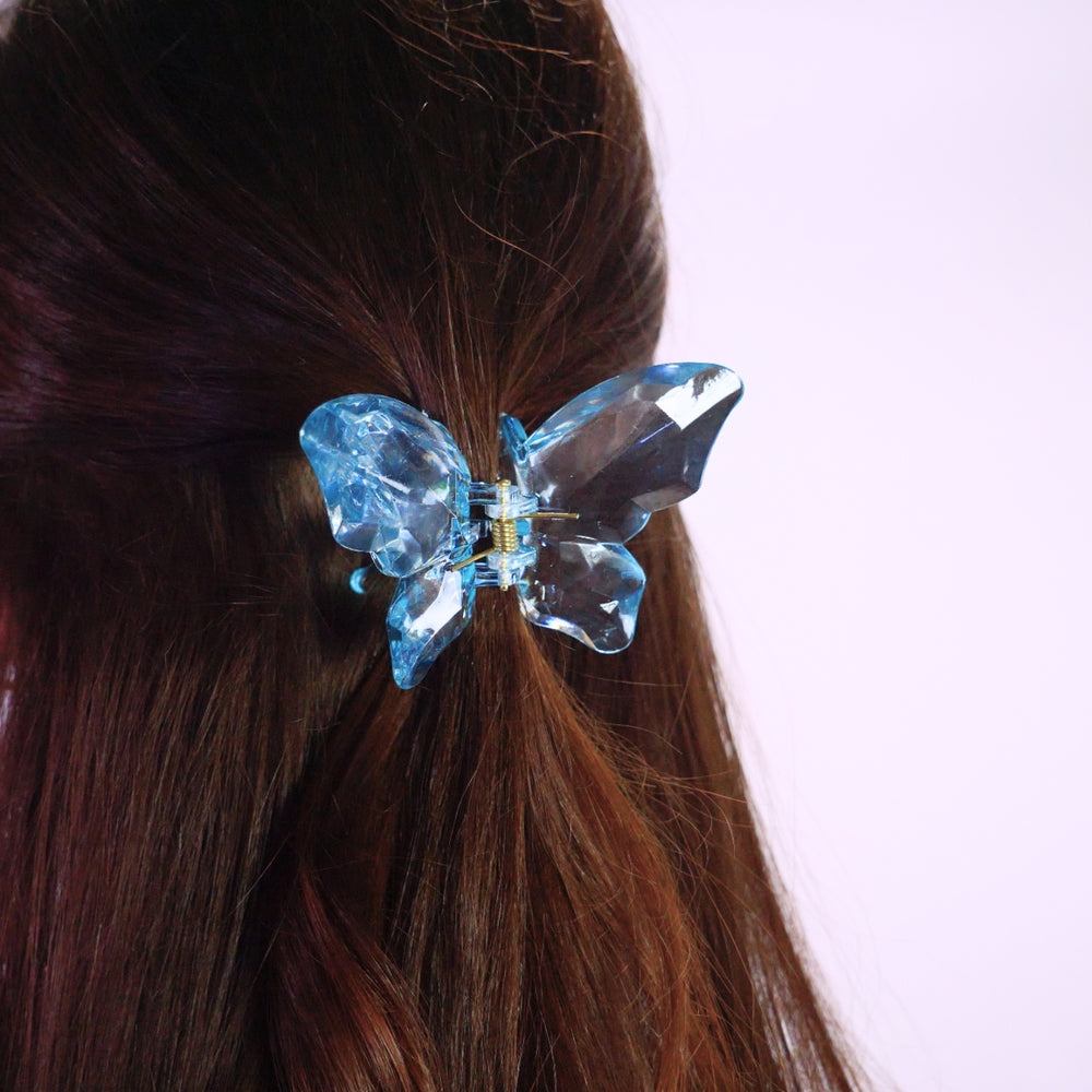 Blue Butterfly Claw Clip