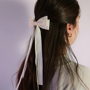 Cream Hair Bow