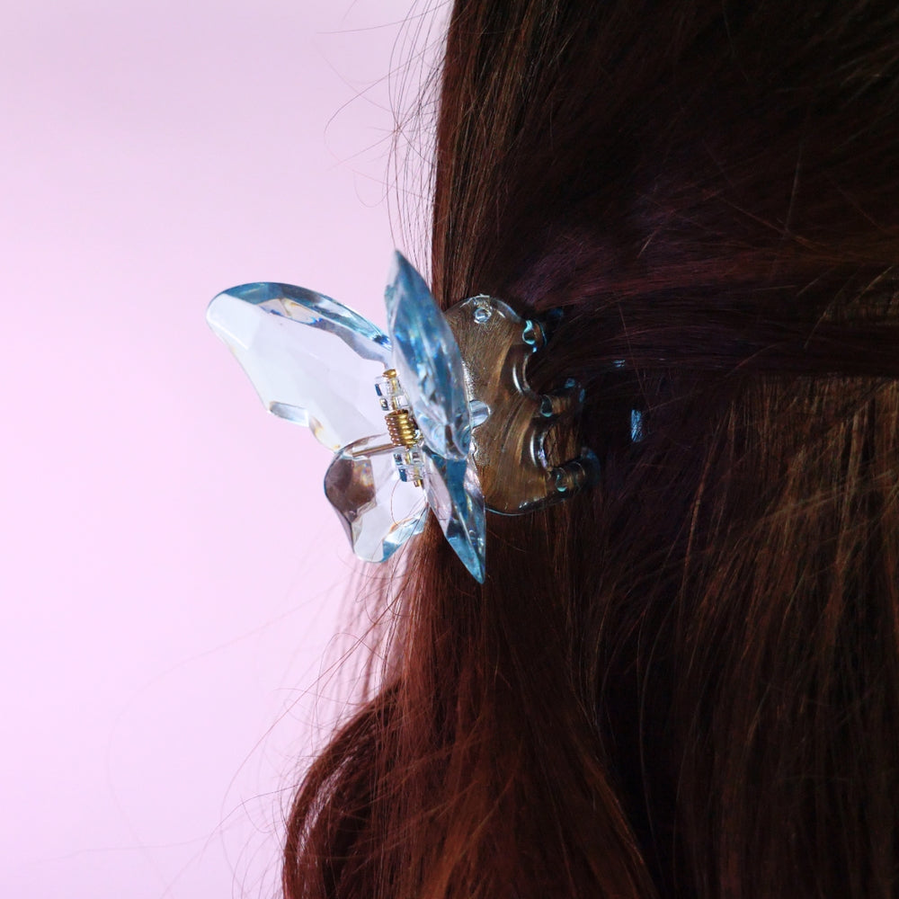 Blue Butterfly Claw Clip