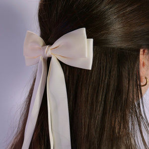 Cream Hair Bow