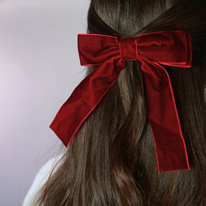 Red Velvet Hair Bow