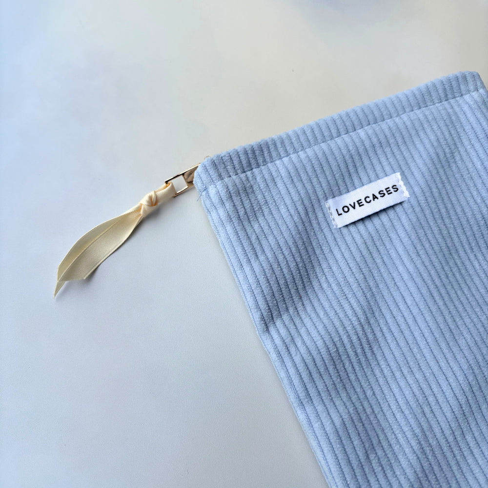 Baby Blue Corduroy Kindle Pouch