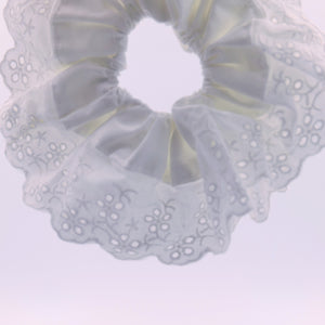 White Lace Scrunchie