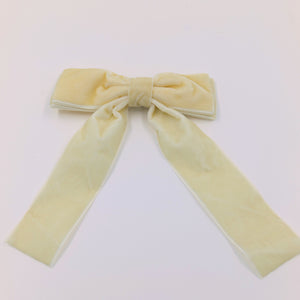 Cream Velvet Hair Bow