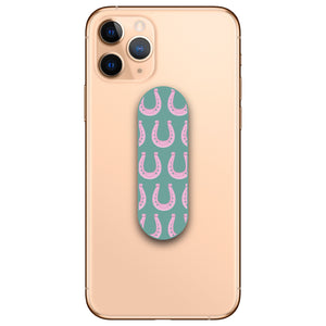 Pink Horseshoe Pattern Phone Loop