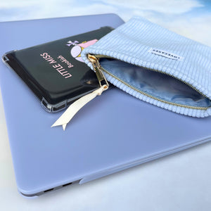 Baby Blue Corduroy Kindle Pouch