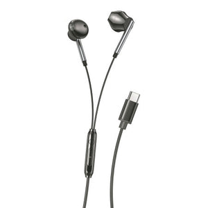 Black USB-C Wired Earphones with Microphone