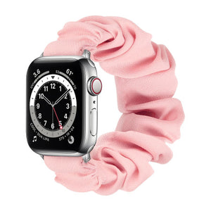 
            
                Load image into Gallery viewer, Pink Satin Scrunchie Apple Watch Strap
            
        