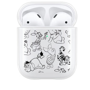 Black Winnie & Friends AirPod Case