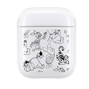 Black Winnie & Friends AirPod Case