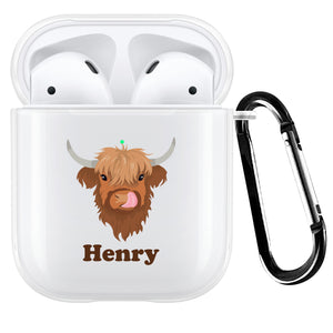 Personalised Highland Cow AirPod Case