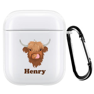 Personalised Highland Cow AirPod Case