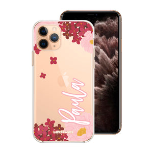 Personalised Pink Floral Name Phone Case