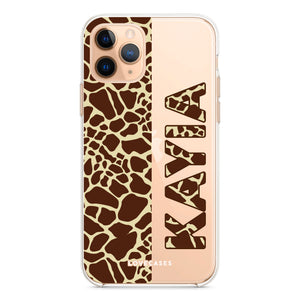 Personalised Giraffe Print Phone Case