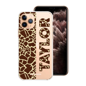 Personalised Giraffe Print Phone Case