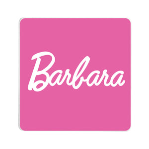 Personalised Pink Name Square Coaster