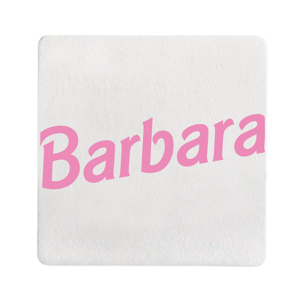 Personalised Light Pink Name Square Coaster