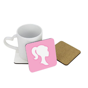 Doll Silhouette Square Coaster