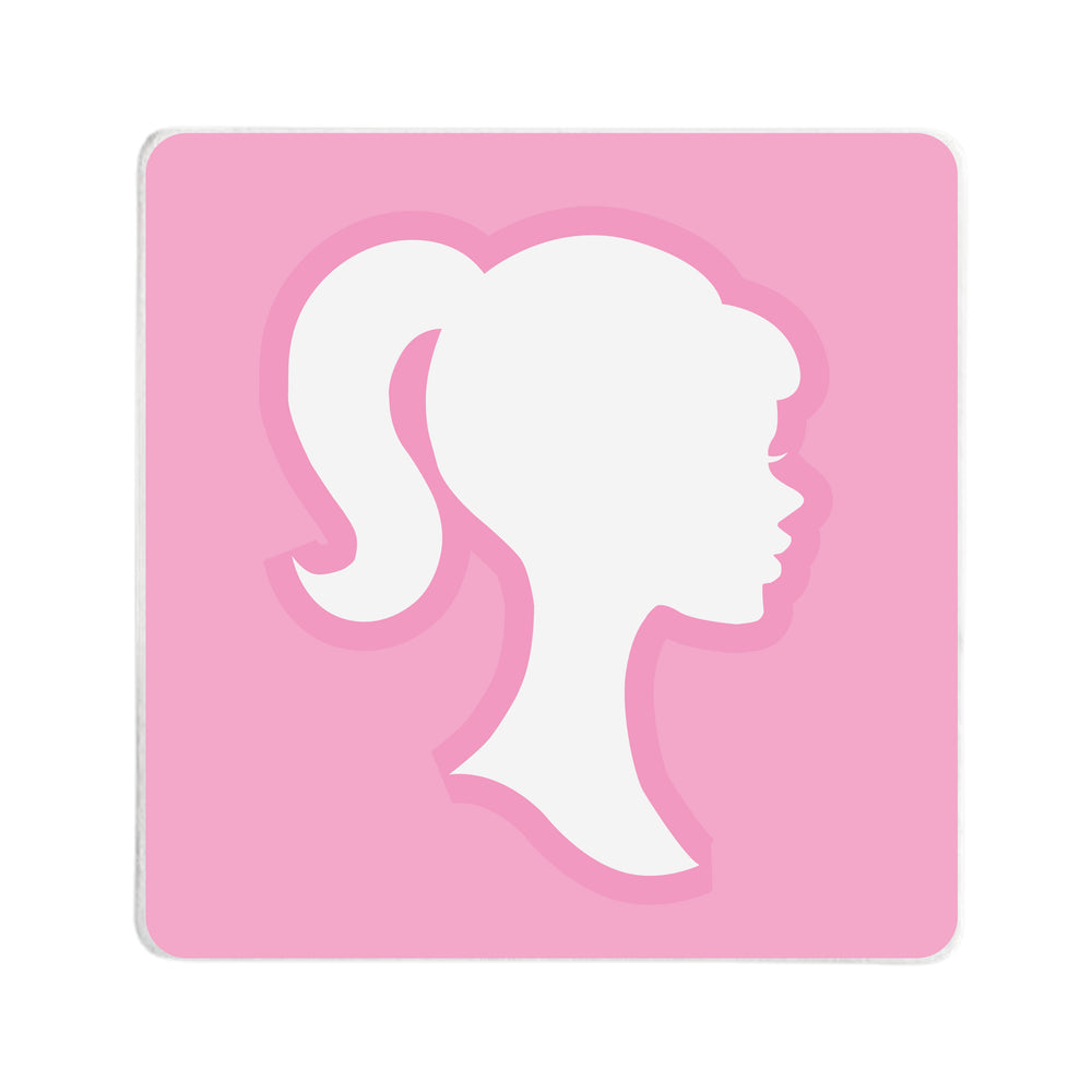 Doll Silhouette Square Coaster