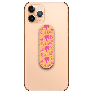 Bright Pink Doll Pattern Phone Loop