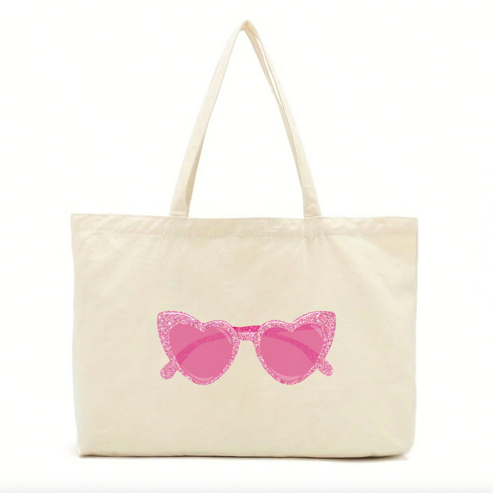 Pink Heart Sunglasses Tote