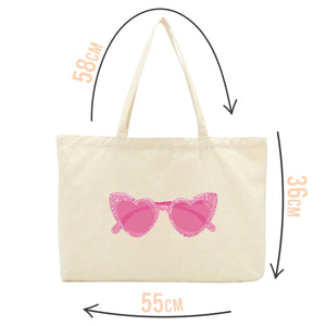 Pink Heart Sunglasses Tote