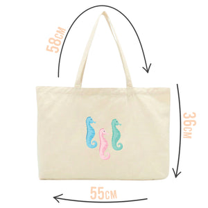 Pastel Sea Horses Tote