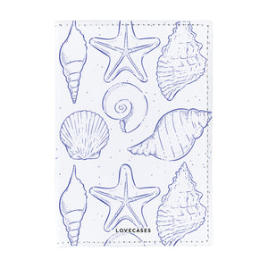 Seashells White Passport Cover