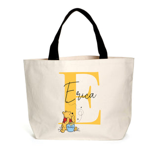 
            
                Load image into Gallery viewer, Personalised Winnie The Pooh Initial Tote
            
        