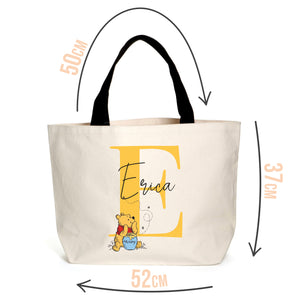 Personalised Winnie The Pooh Initial Tote