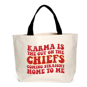 
            
                Load image into Gallery viewer, Karma Is The Guy On The Chiefs Tote
            
        
