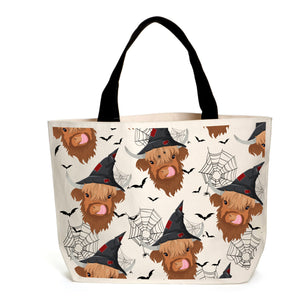 Hugo the Halloween Highland Cow Tote