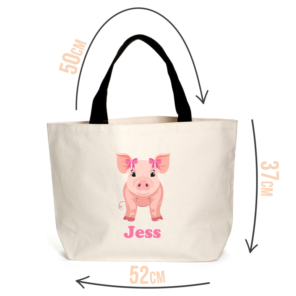 Personalised Coquette Pig Tote
