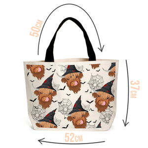 Hugo the Halloween Highland Cow Tote